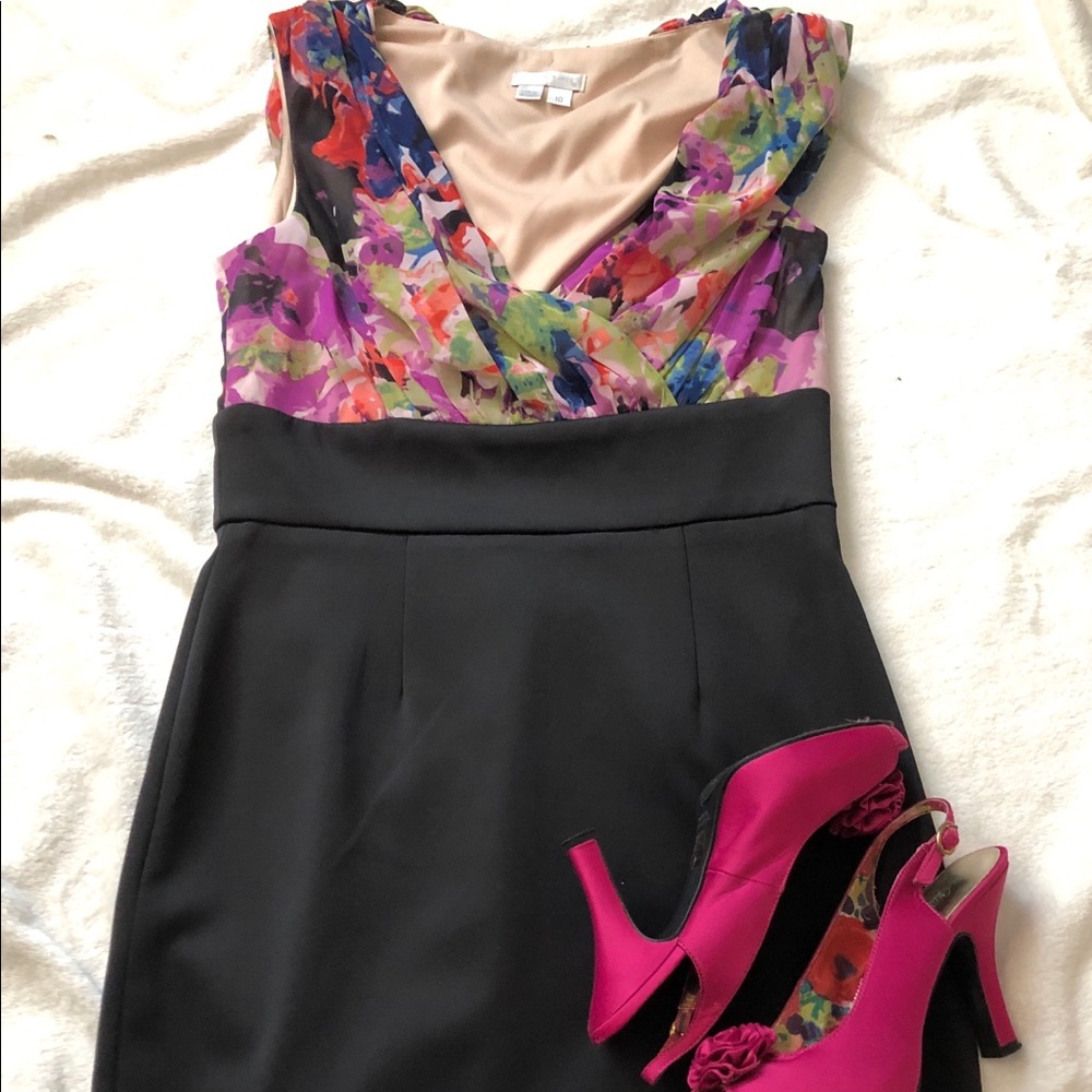 London Times Multi Media Dress Elegant